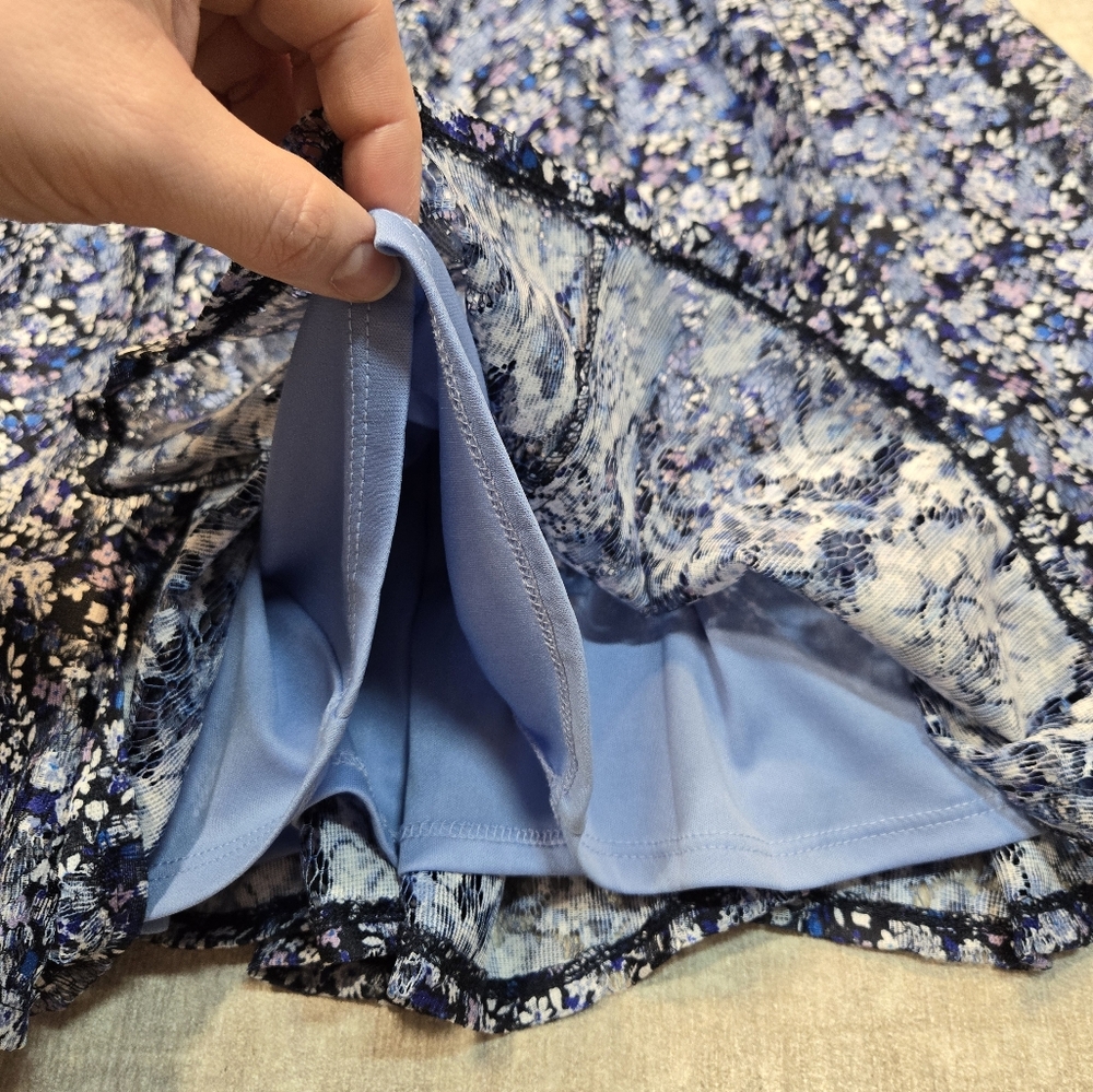 Blue and Purple Floral Danny and Nicole Dress Size 10 - Picture 6 of 9